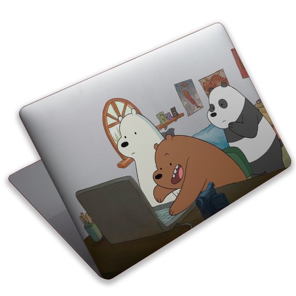 Cartoon We Bare Bears case for apple MacBook All Generations Air Pro - Picture 3 of 3